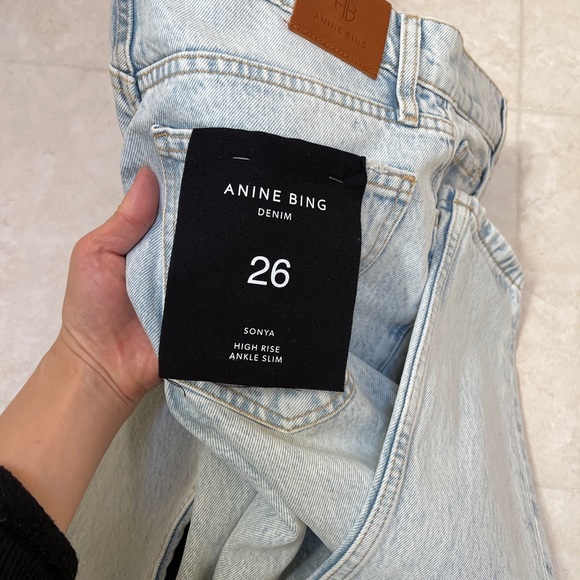 ANINE BING HIGH WAST SLIM ANKLE JEANS, NWT SIZE 26❗️FIRM PRICE❗️ - Picture 4 of 6